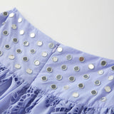 Luciana Embroidered Bubble Mini Skirt