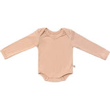 Solid Long Sleeve Bamboo Bodysuit, Tan