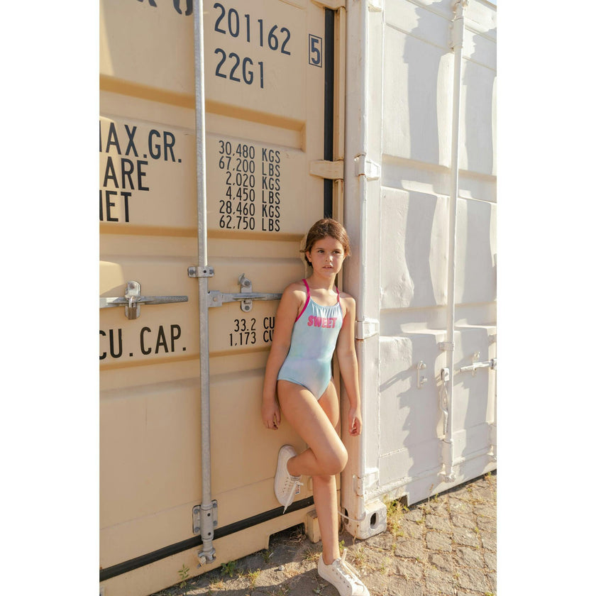 Sweet Tie-Dye One Piece Swimsuit, Multi