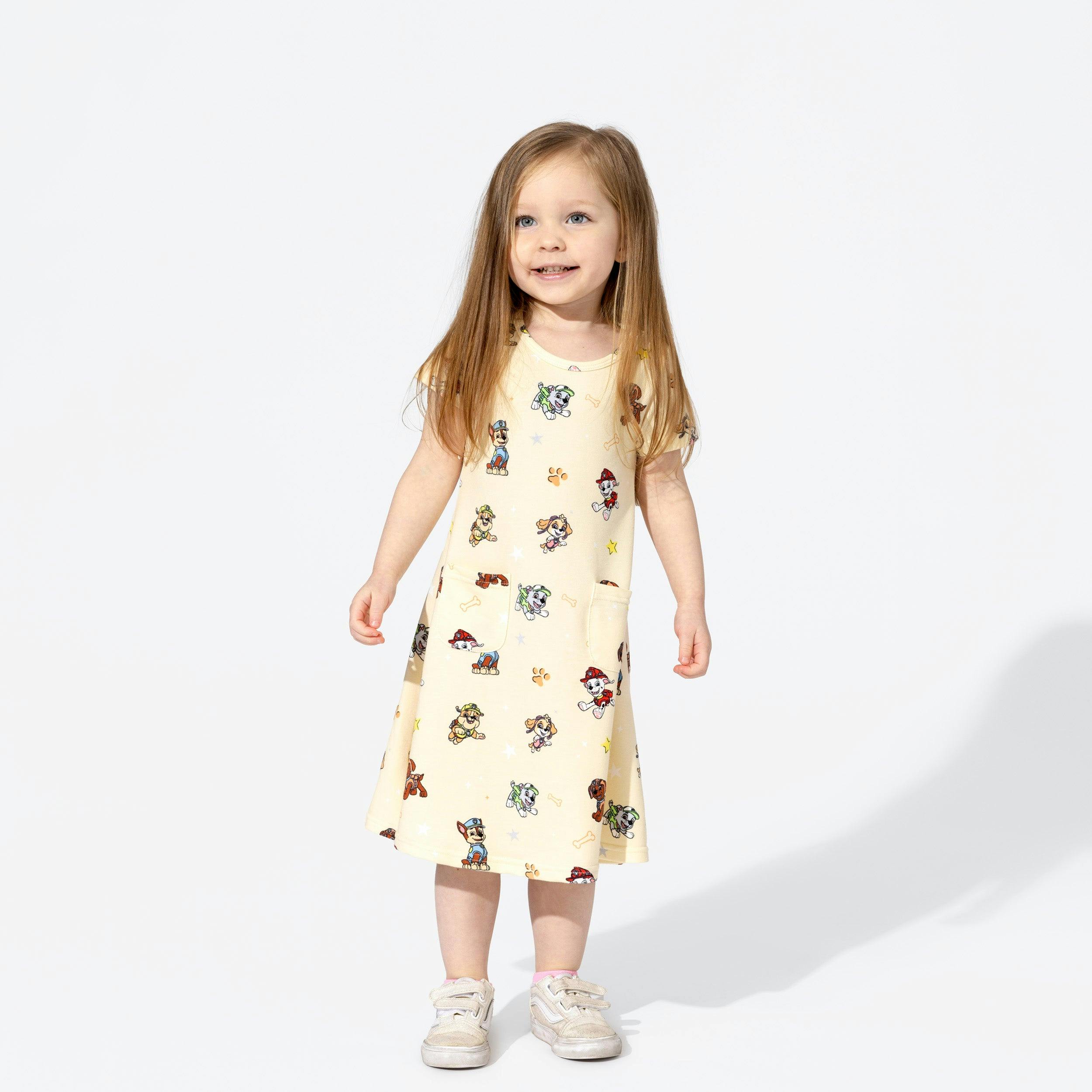 PAW Patrol: Classic Bamboo Terry Daywear Girls' Short Sleeve Dress