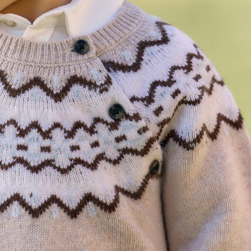 TARTINE ET CHOCOLAT Alpine Baby Sweater - Moka