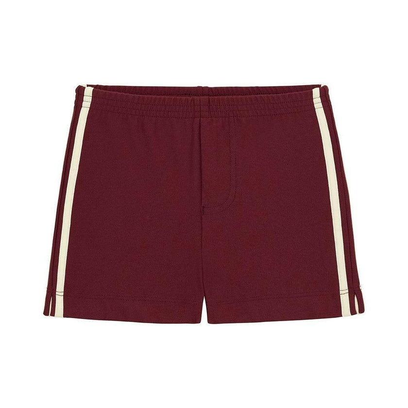 Maroon Mini Sporty Swim Trunk