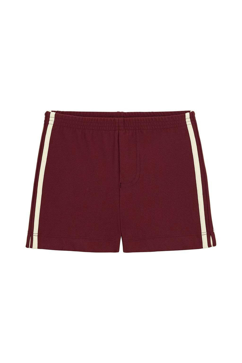 Maroon Mini Sporty Swim Trunk