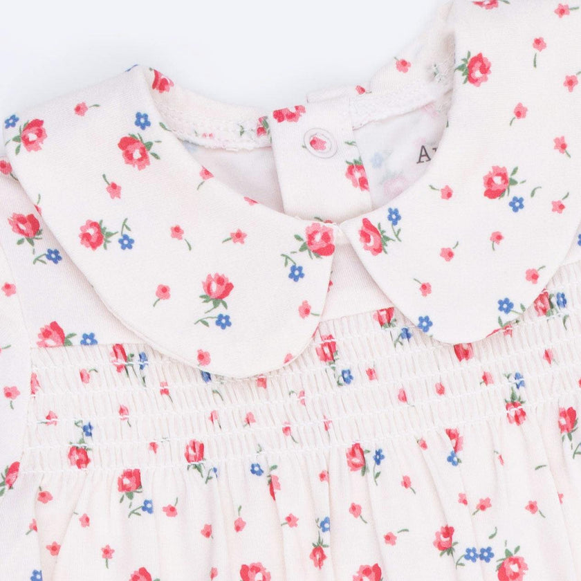 Joli Rosette - Smocked Peter Pan Snap Footie