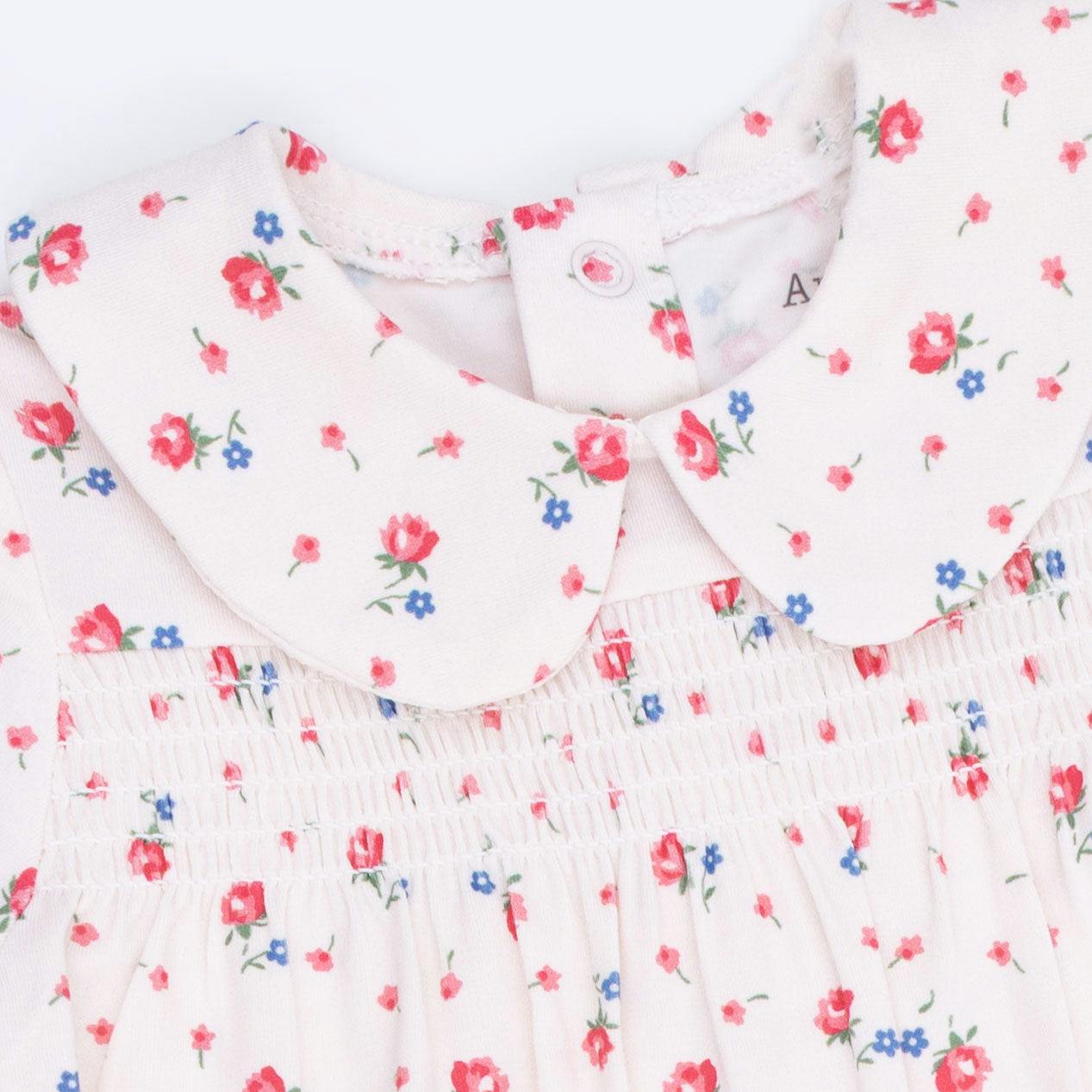 Joli Rosette - Smocked Peter Pan Snap Footie
