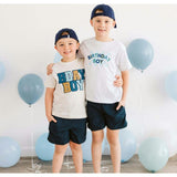 Birthday Boy Checker Short Sleeve T-Shirt - Ash