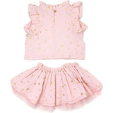 Mini Gold Stars Gauze Lola Top and Tutu Set