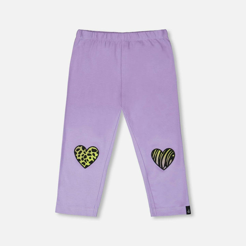 Organic Cotton Jersey Capri With Knee Appliqués