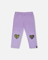 Organic Cotton Jersey Capri With Knee Appliqués