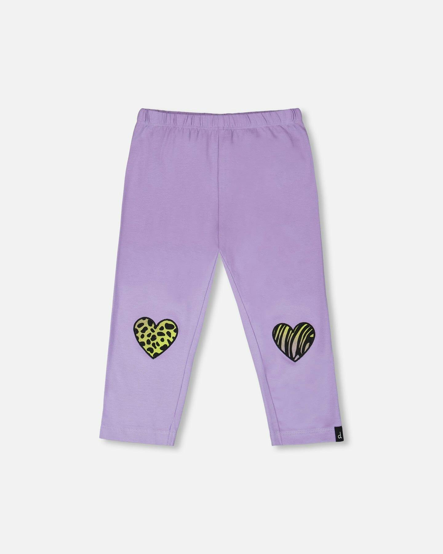 Organic Cotton Jersey Capri With Knee Appliqués