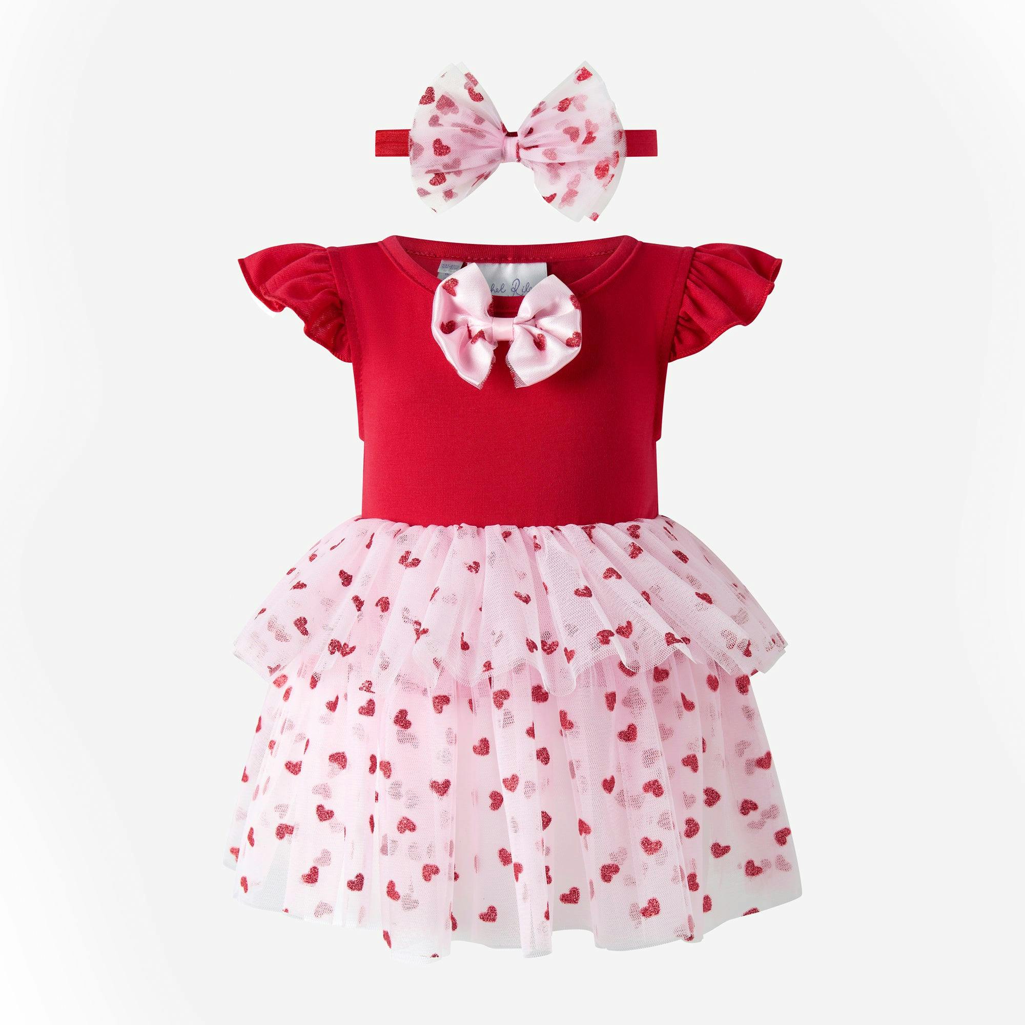 Baby Heart Tulle Tutu Dress & Headband