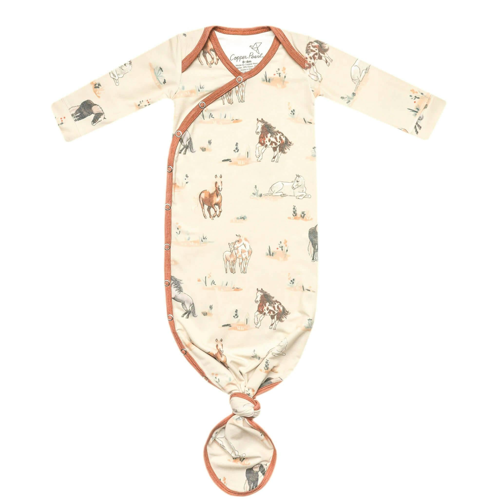 Newborn Knotted Gown - Montana