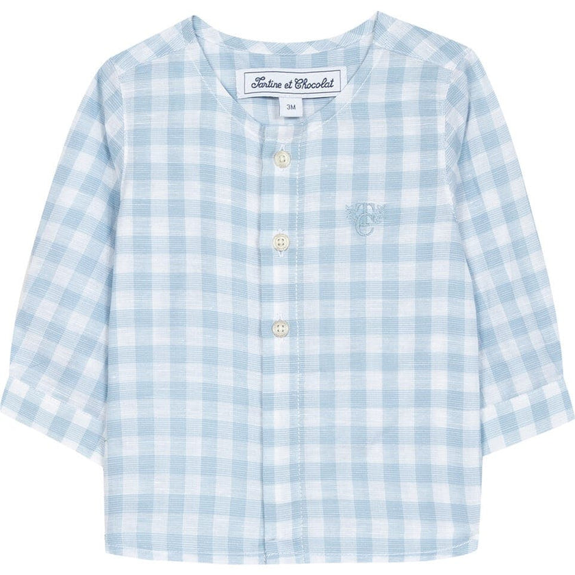 TARTINE ET CHOCOLAT Gingham Button Shirt