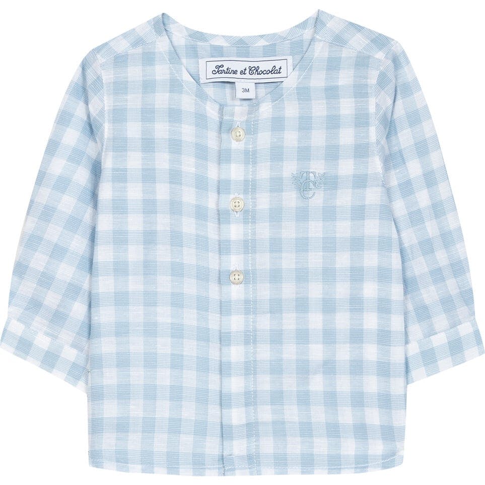 TARTINE ET CHOCOLAT Gingham Button Shirt