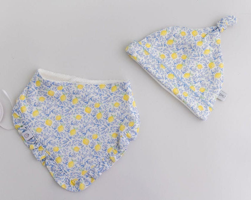 Lemons Pima Cotton Baby Bib