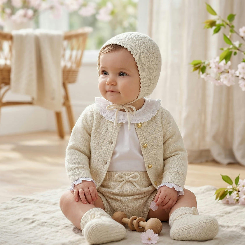 The Aspen Cashmere Baby Cardigan | Cream