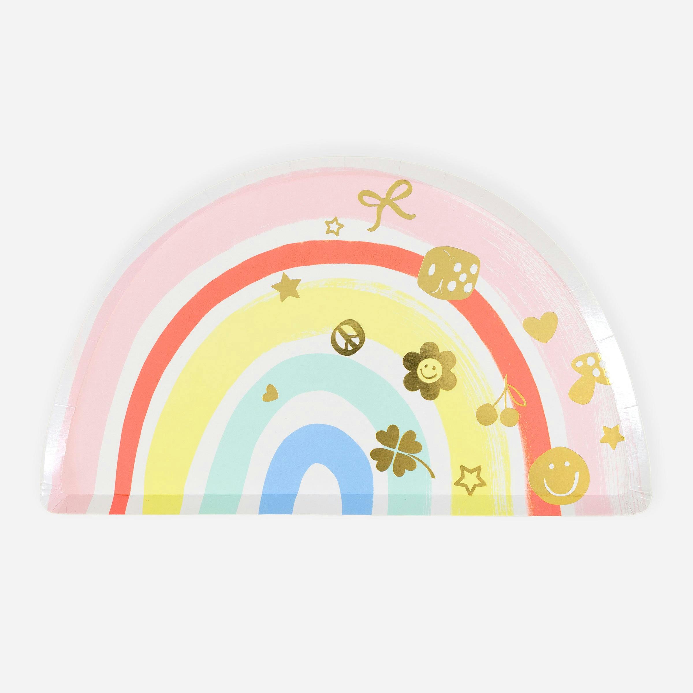 Charm Party Rainbow Plates