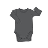 Baby Boy Long Sleeve Bodysuit in Charcoal