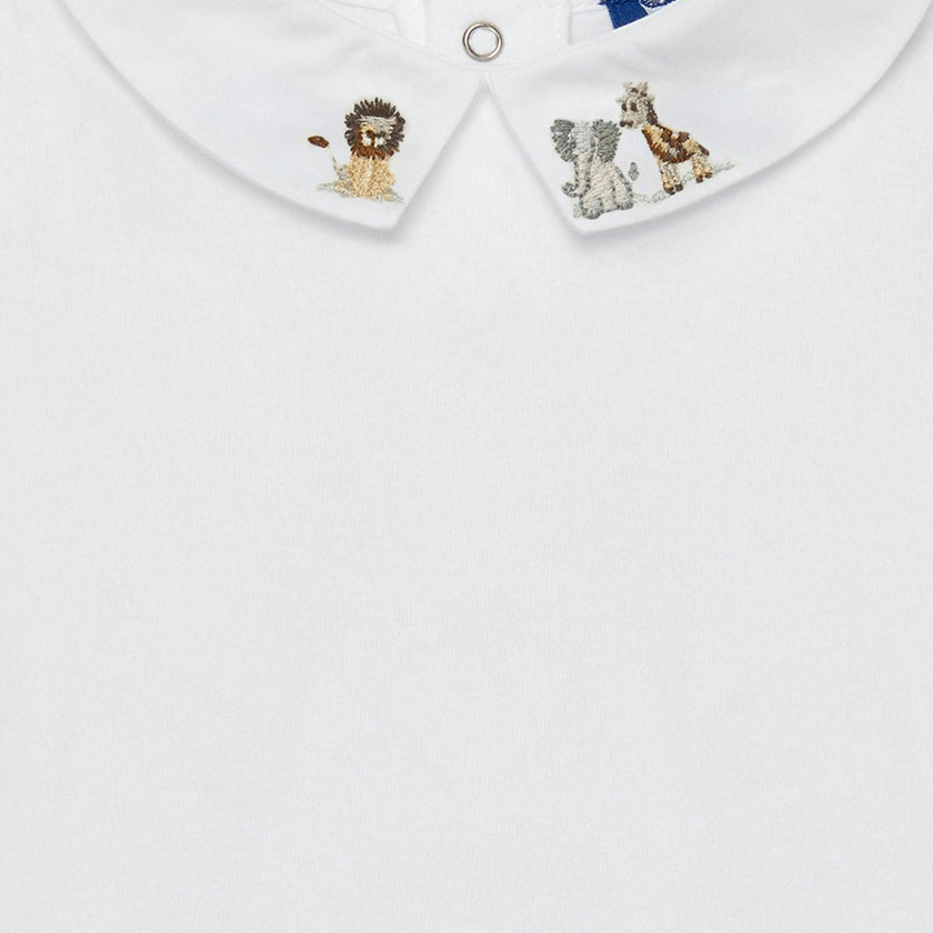 Baby Short-Sleeved Monty Bodysuit in Augustus Lion & Friends