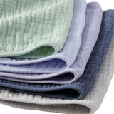 RILEY 5-Pack Crinkle Muslin Burp Cloths