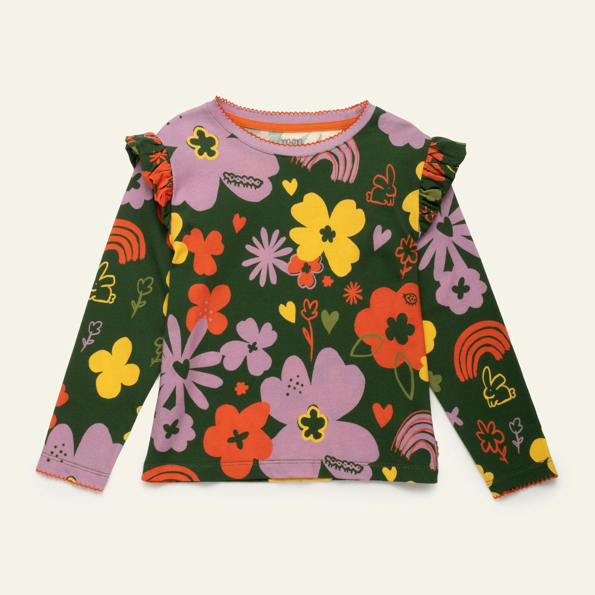 Wildflower Ruffle Long Sleeve T-Shirt