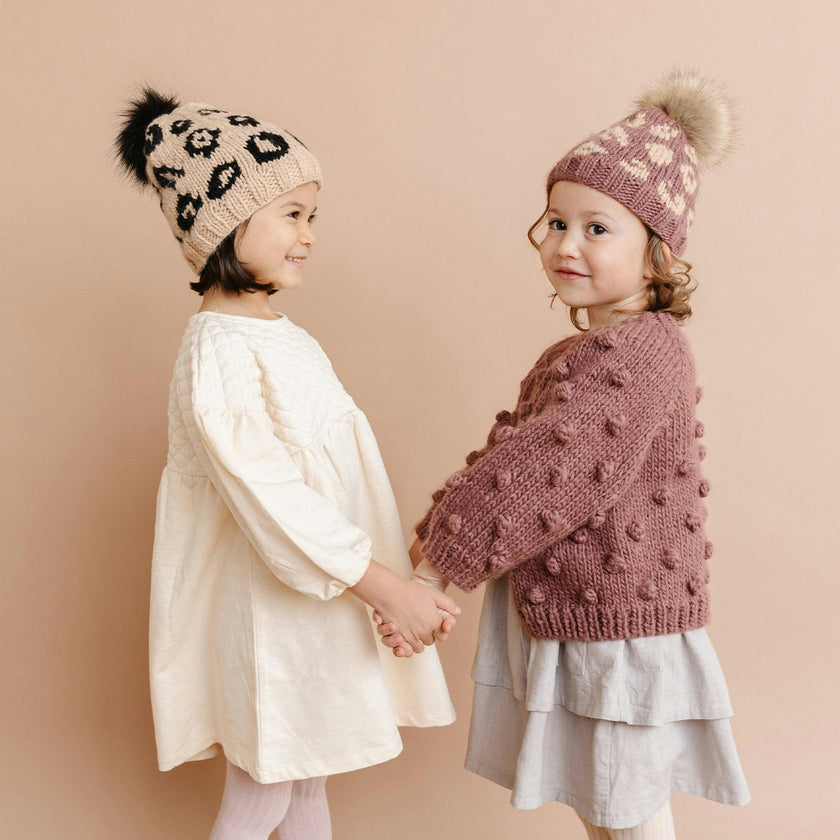 Cheetah Hat - Latte/Black