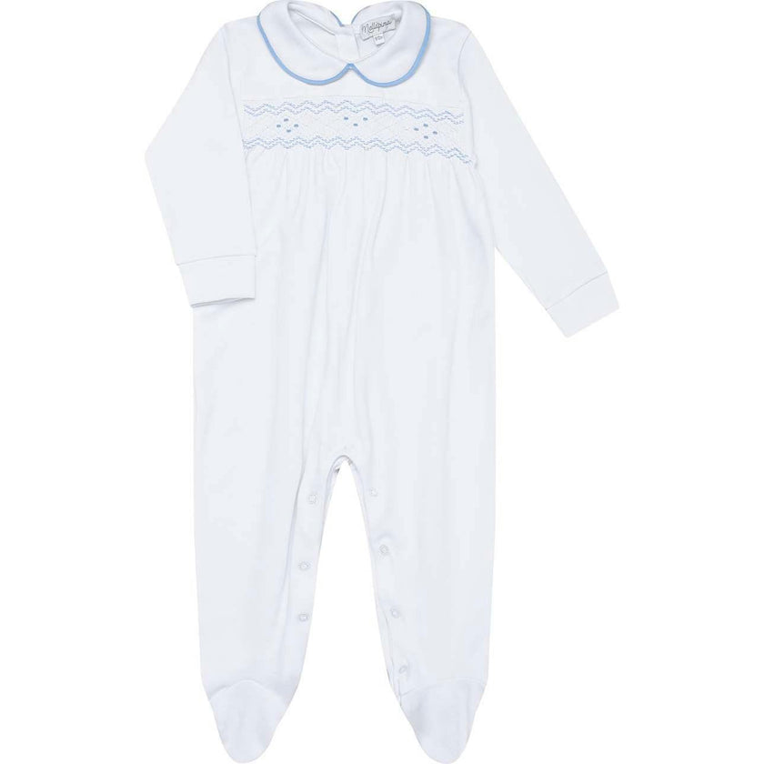 Nella Long Sleeve Smocked Footie