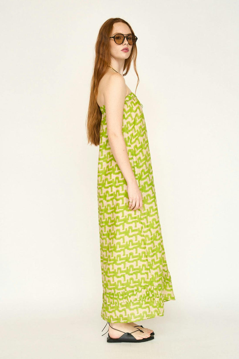 Bonaire Dress in Lime Popova