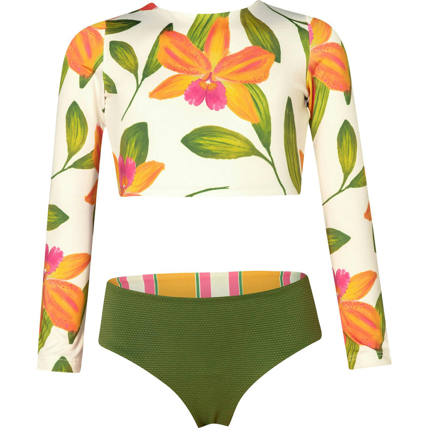ORQUIDEAS NARANJA - SUN LONGSLEEVE BIKINI