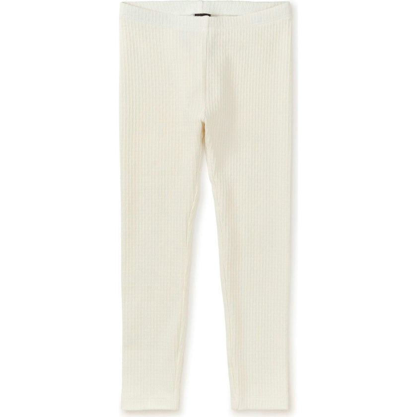 Pointelle Knit Stretch Leggings, White