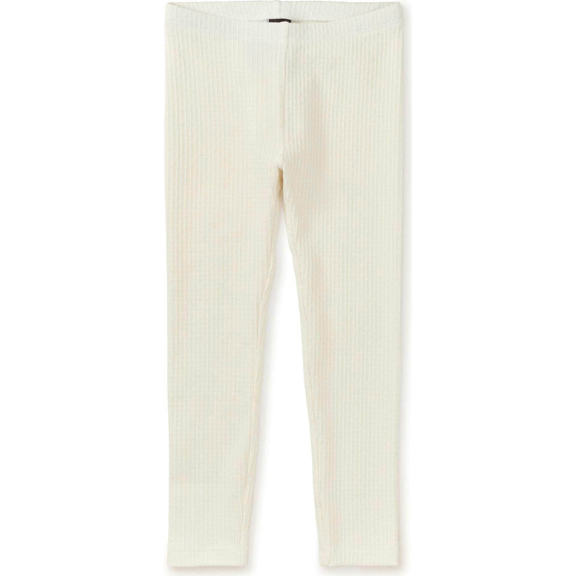 Pointelle Knit Stretch Leggings, White