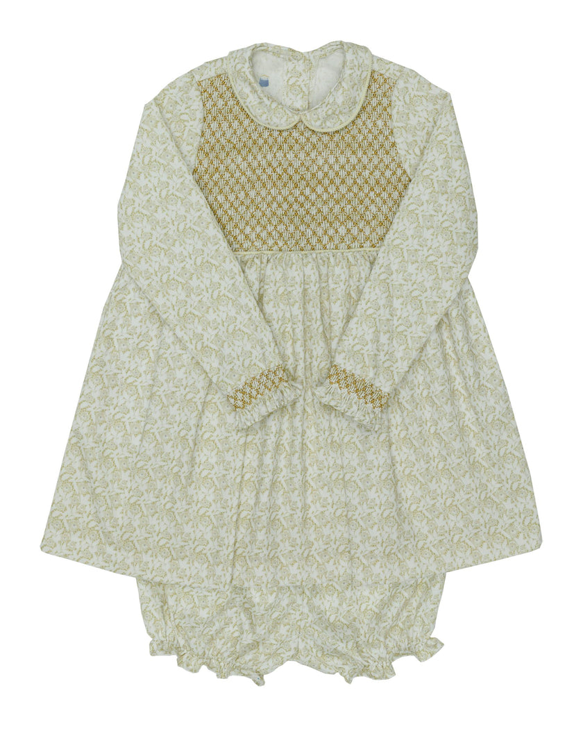 Smocked Dress in Louisa Flower