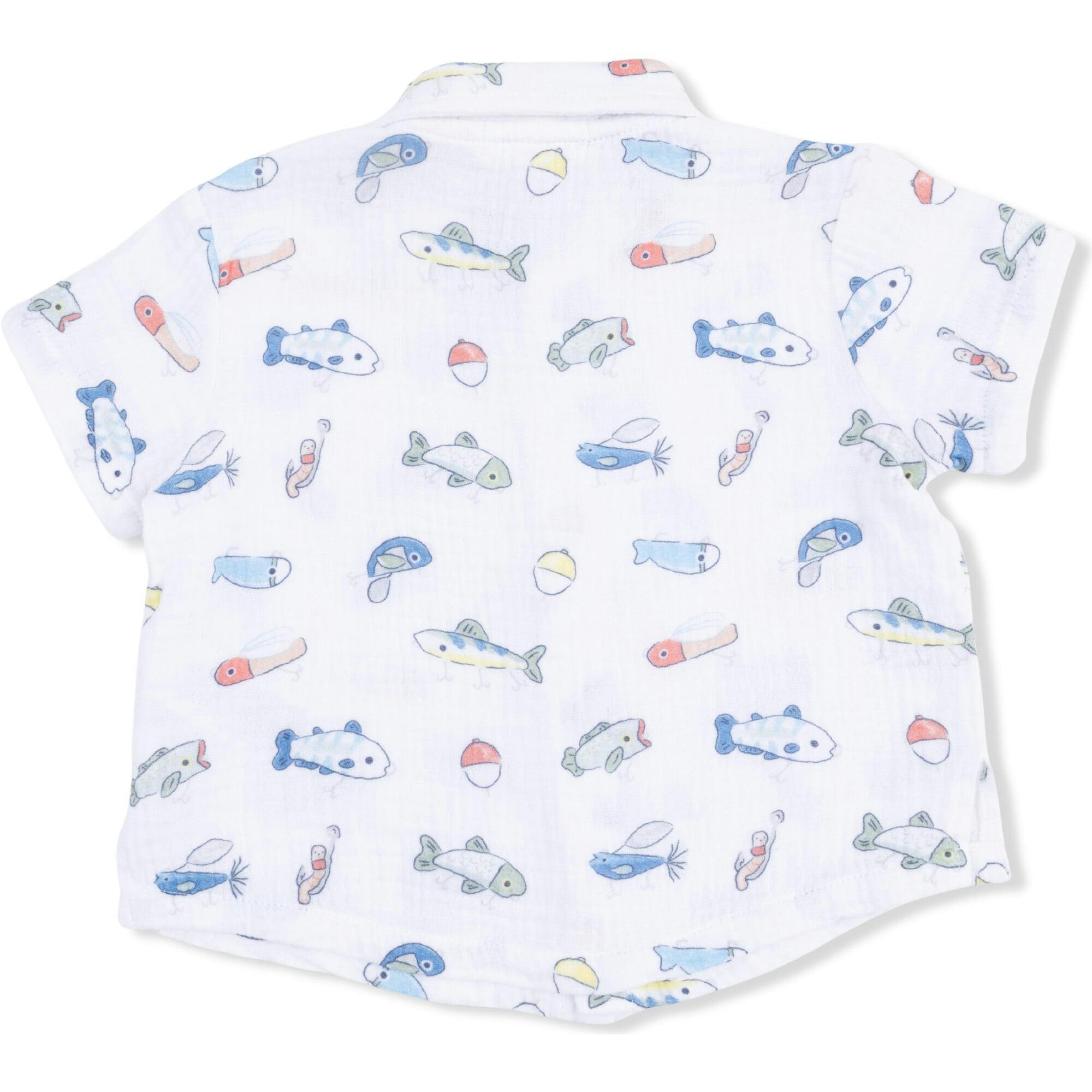 Fishing Lures - Polo Button Up with Casual Short & Bucket Hat