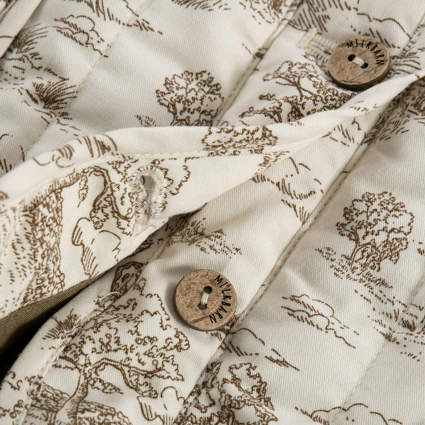 Country Toile Quilted Jumpsuit