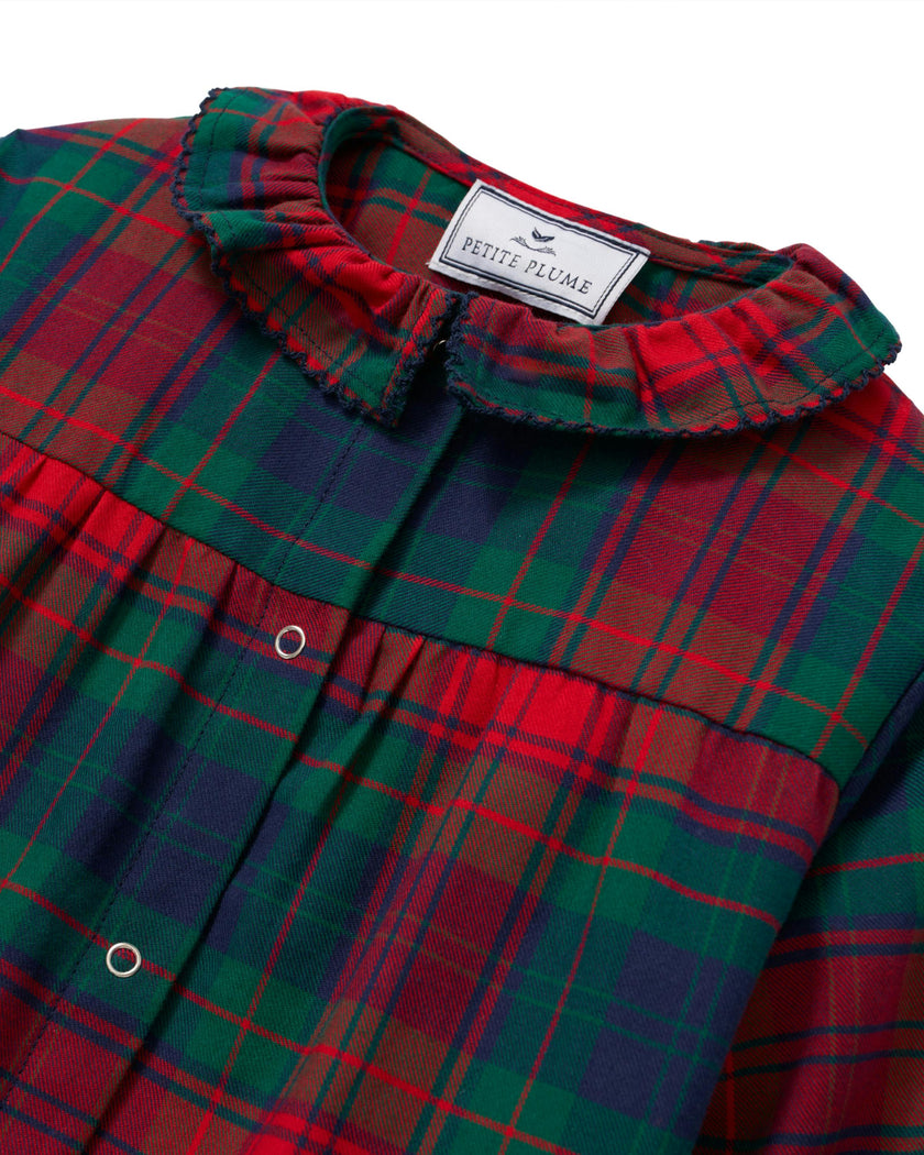 Baby's Brushed Twill Madeline Romper in St. James Tartan