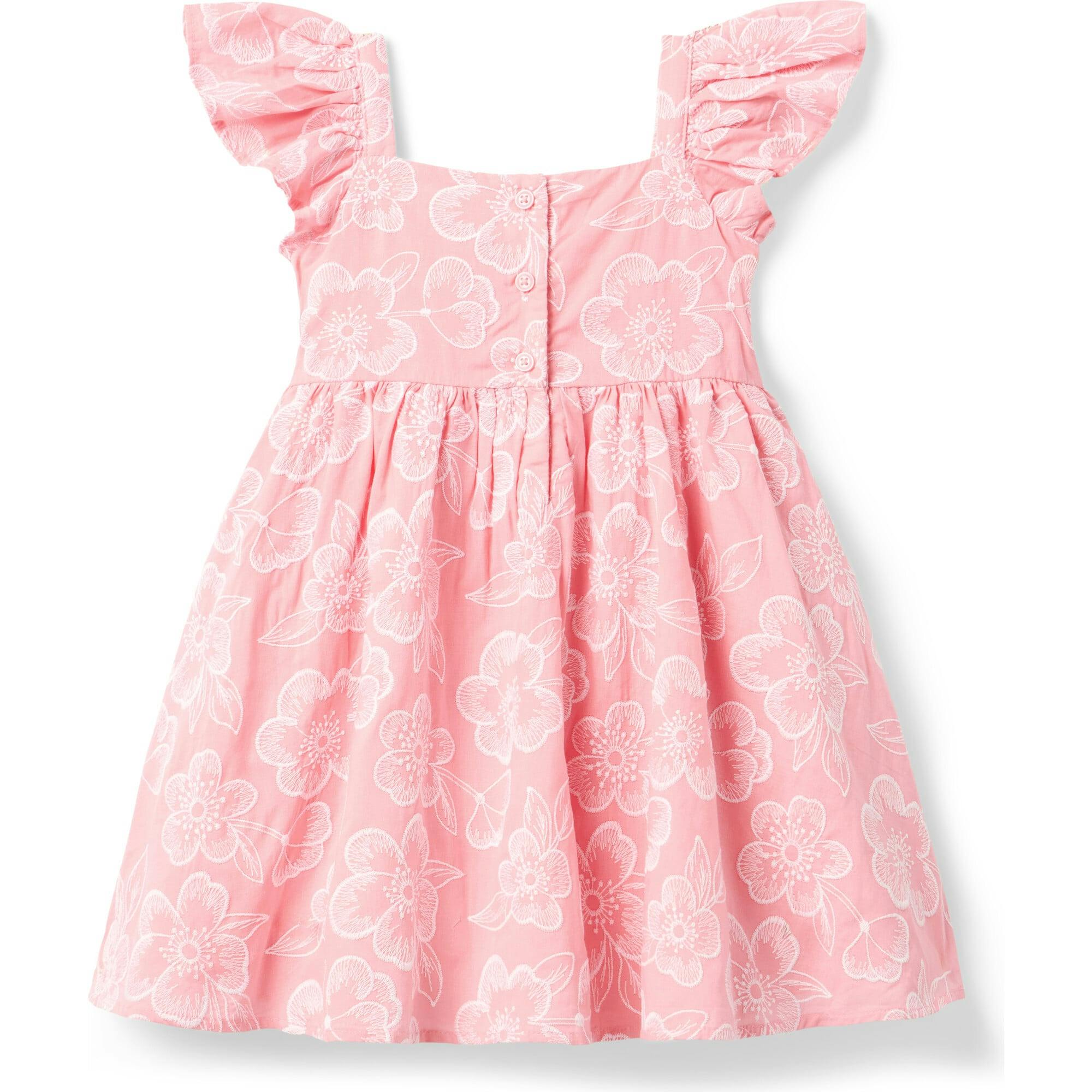 The Embroidered Bloom Dress, Pink