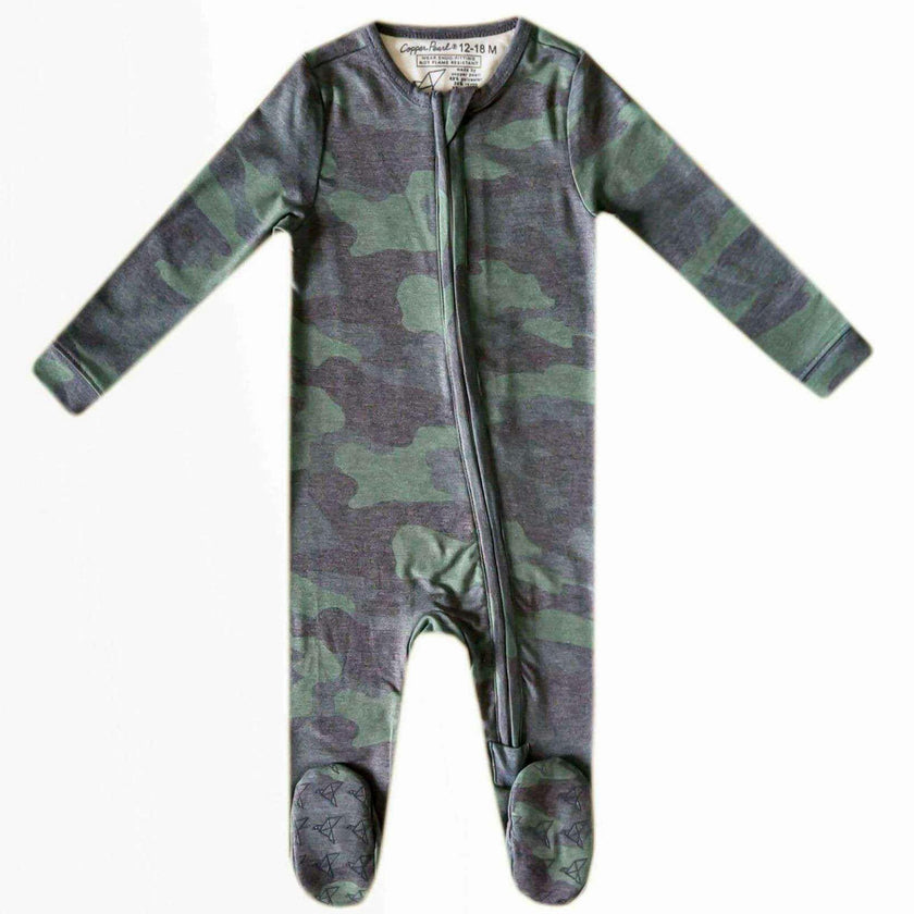 Zip-Up Footie Pajama - Hunter