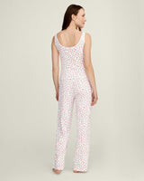 Women's Pointelle Tank in Pink Floral