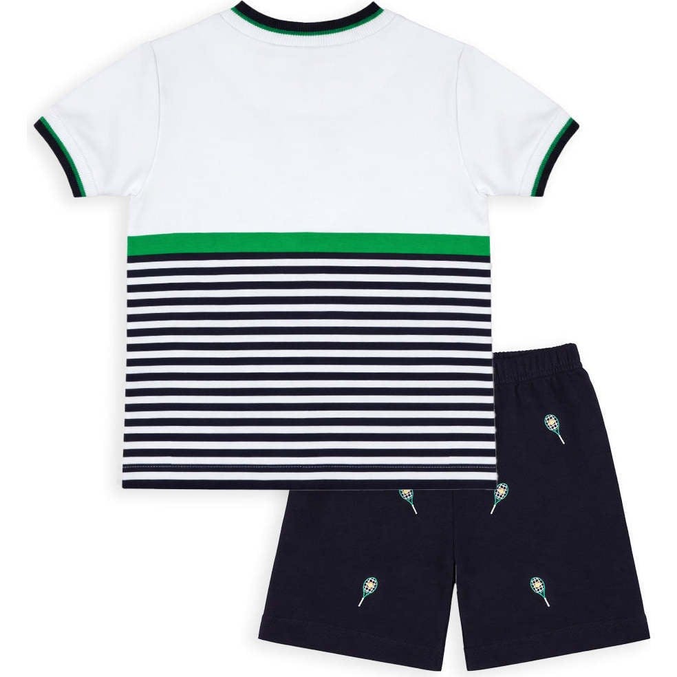 Knit Short Set with Tennis Rackets