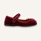 Ellis Velvet Ballet Flat | Garnet