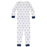 Kids Tennis Navy Long PJ Set - Organic Stretch Jersey Knit Cotton
