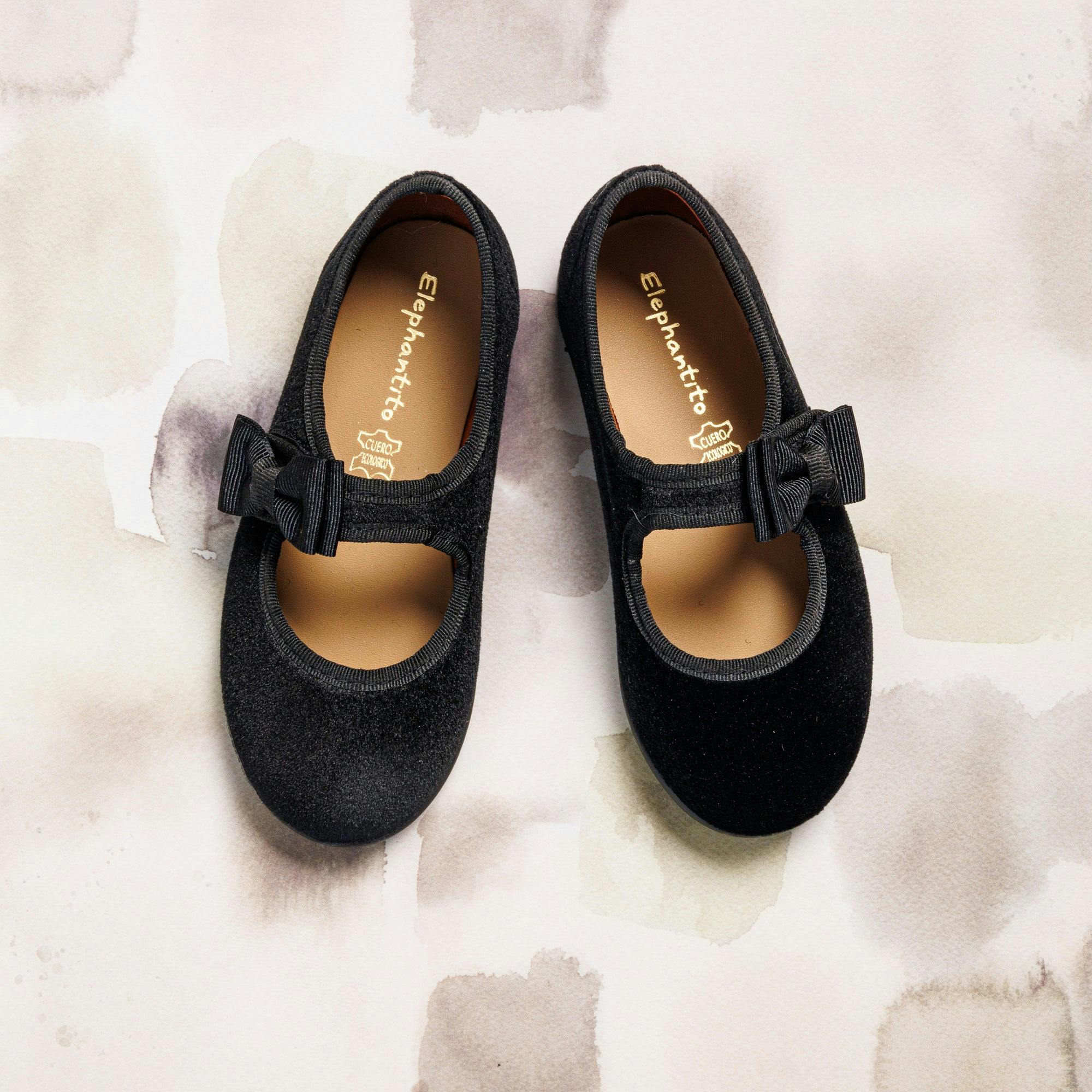Velvet Bow Mary Jane | Black