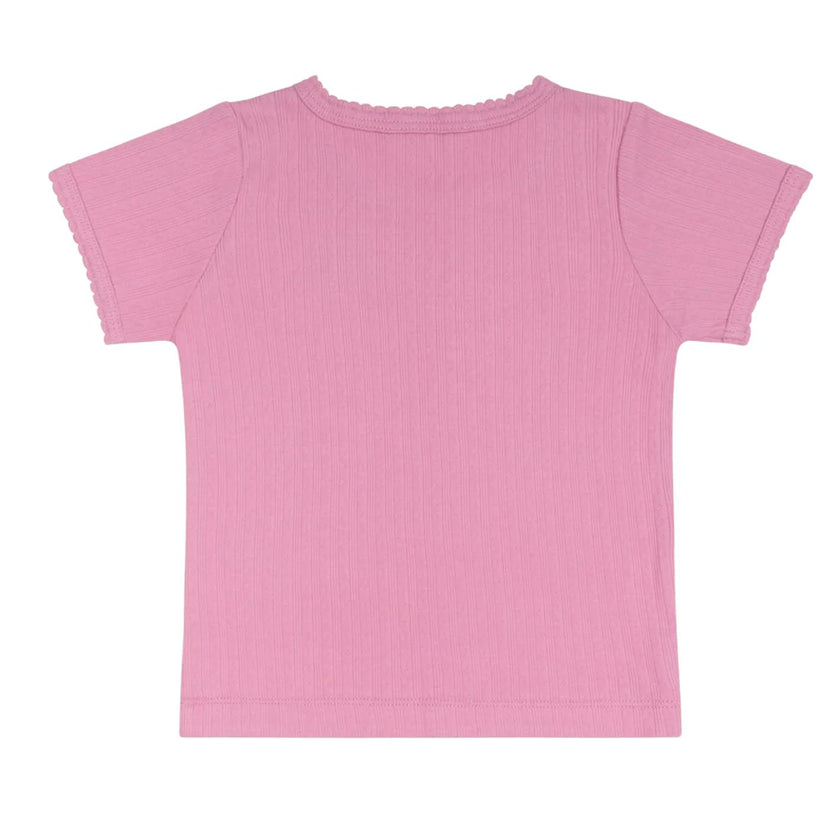 girls blush pointelle shirt