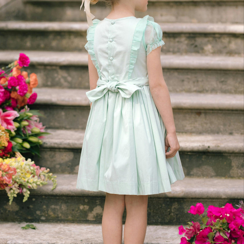 Camelia Mint Organza Sleeves Dress