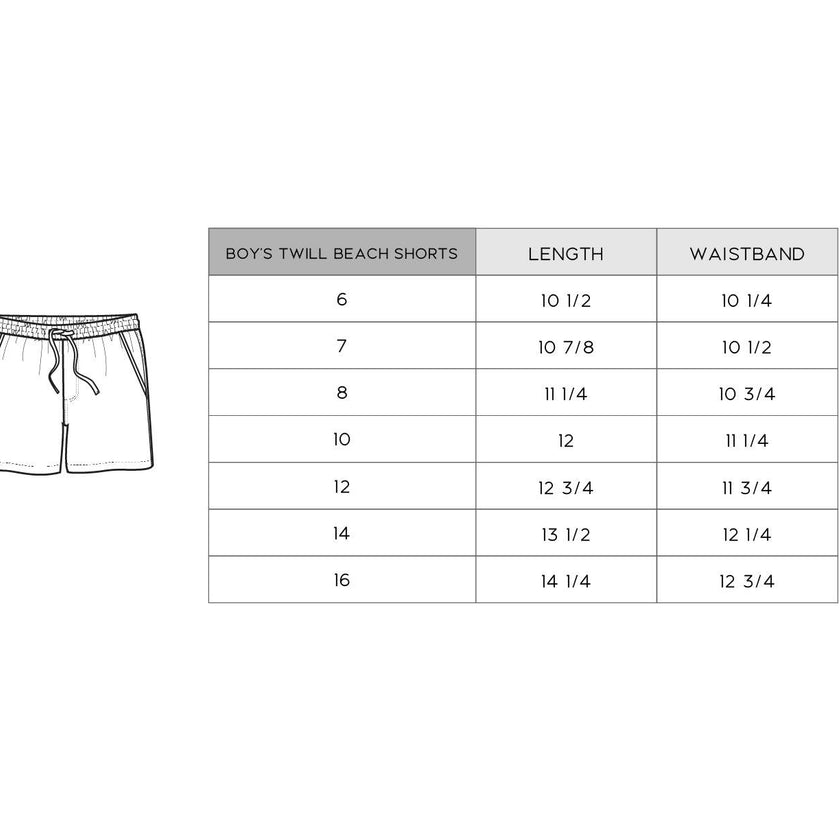 Boy's Twill Beach Shorts Desert Sage