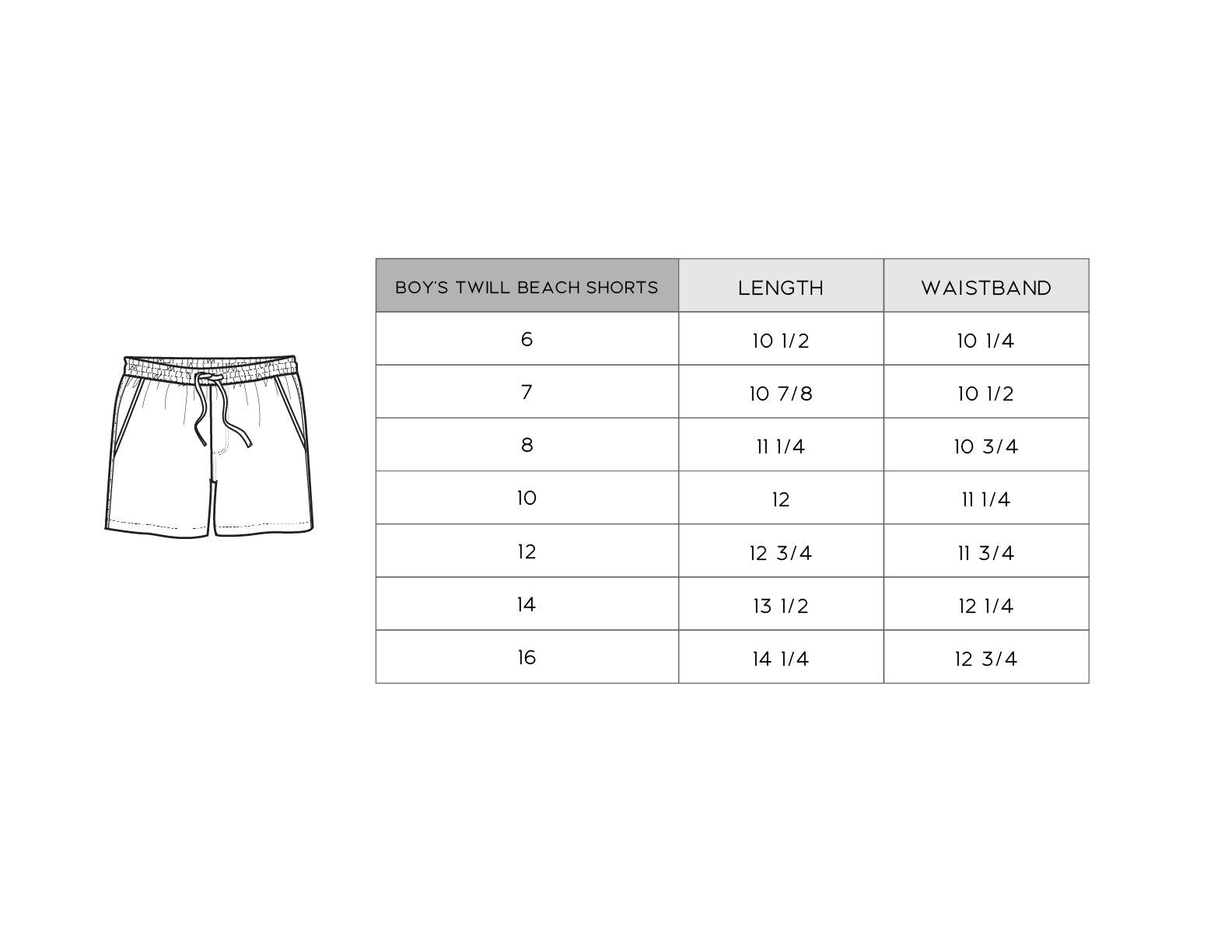 Boy's Twill Beach Shorts Desert Sage