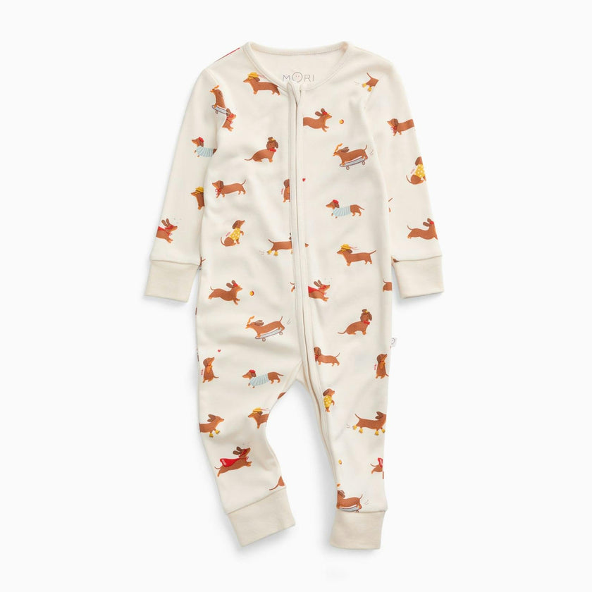 Sausage Dog Clever Zip Romper