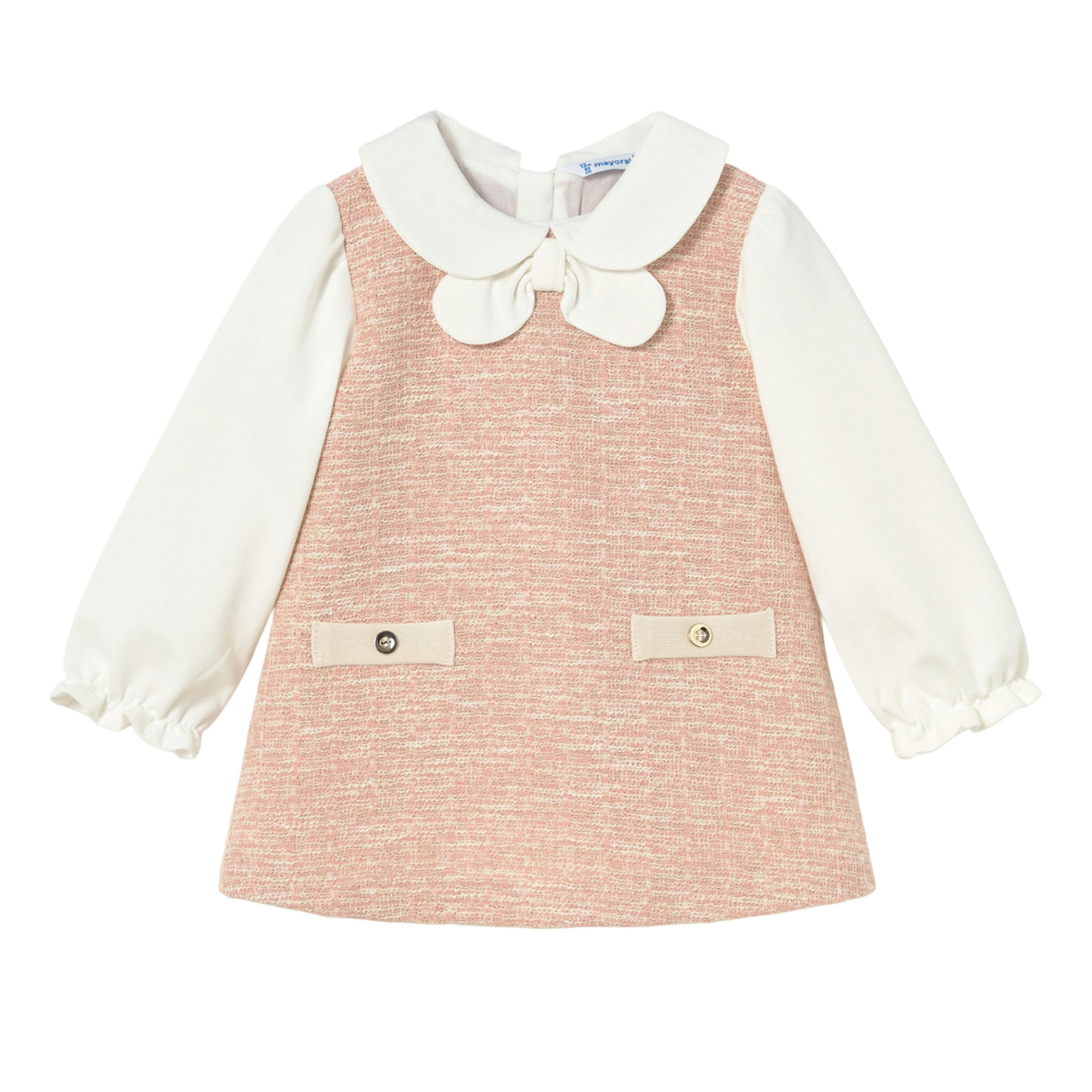 Pink Textured Baby Dress