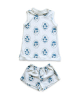 Dashwood Set | Tunic Top and Shorts | Medallion Flower White
