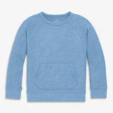 Kids heathered waffle pocket tee